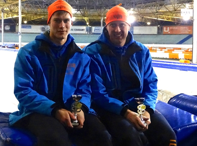 Michael van Lierop en Jan Willem Molleman schaatsten naar de prijzen. 